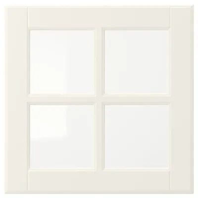 IKEA BODBYN (ИКЕА БОДБИН) — Дверь стеклянная, кремовый 40x40 см