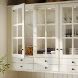 IKEA BODBYN (ИКЕА БОДБИН) — Дверь стеклянная, кремовый 40x40 см — фото 3