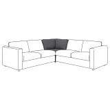 IKEA VIMLE (ИКЕА ВИМЛЕ) — Чехол на угловую секцию, Гуннаред средне-серый — фото 3