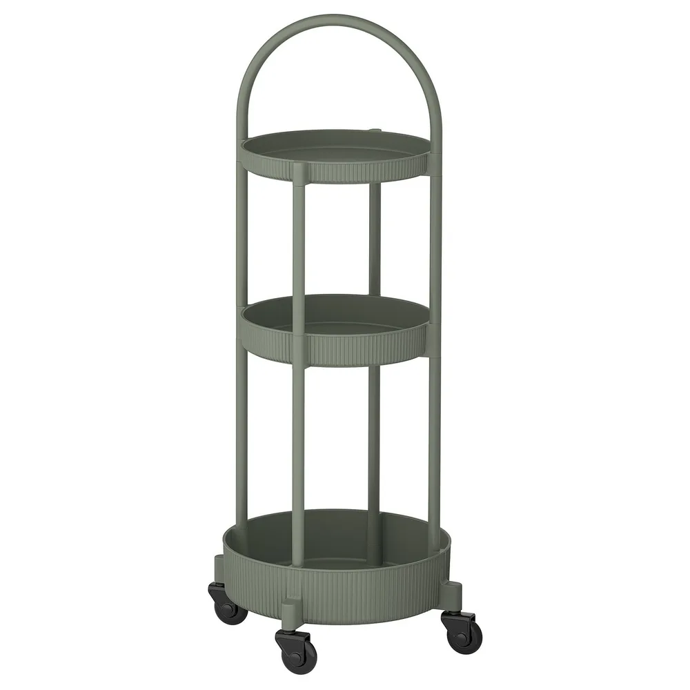 IKEA JUTTERSBO (ИКЕА ЙУТТЕРСБО) — Тележка, серо-зелёная 36x36 см