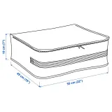 IKEA GÖRSNYGG (ИКЕА ГЁРСНИГГ) — Кофр для одежды/белья, белый/прозрачный 55x49x19 см — фото 4