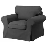 IKEA EKTORP (ИКЕА ЕКТОРП) — Чехол на кресло, Таллмюра средний серый — фото 2