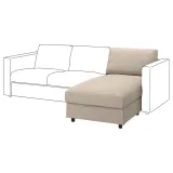 IKEA VIMLE (ИКЕА ВИМЛЕ) — Чехол на секцию шезлонга, Хилларед бежевый — фото 2