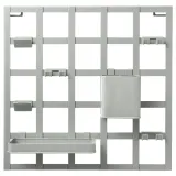 IKEA SNICKRA (ИКЕА СНИКРА) — Панель для хранения из 8 предметов, серо-зелёная 38х38 см — фото 1