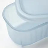 IKEA RYKTA (ИКЕА РИКТА) — Контейнер с крышкой, прозрачный серо-голубой 9x24x7 см/0.5 л — фото 5