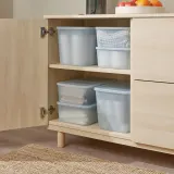 IKEA RYKTA (ИКЕА РИКТА) — Контейнер с крышкой, прозрачный серо-голубой 9x24x7 см/0.5 л — фото 7