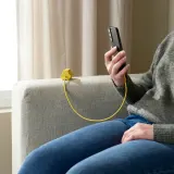 IKEA HAVSKÅL (ИКЕА ХАВСКОЛ) — Утяжелитель для кабеля USB, 2 шт, чёрный/жёлтый — фото 7
