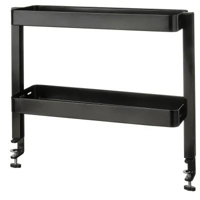 IKEA VATTENKAR (ИКЕА ВАТТЕНКАР) — Полка для стола, чёрная 49x15 см