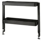 IKEA VATTENKAR (ИКЕА ВАТТЕНКАР) — Полка для стола, чёрная 49x15 см — фото 1