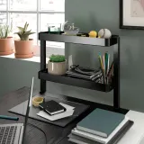 IKEA VATTENKAR (ИКЕА ВАТТЕНКАР) — Полка для стола, чёрная 49x15 см — фото 2