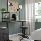 IKEA VATTENKAR (ИКЕА ВАТТЕНКАР) — Полка для стола, чёрная 49x15 см — фото 3