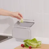 IKEA SKOLÄST (ИКЕА СКОЛЭСТ) — Ведро для мусора на дверцу шкафа, светло-серый 3.3 л — фото 4