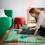 IKEA SANDBI (ИКЕА САНДБИ) — Развивающий коврик, скандинавская природа/разноцветный 100х100 см — фото 2
