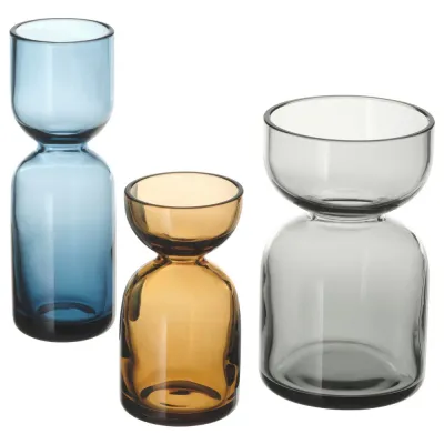 IKEA DAKSJUS (ИКЕА ДАКСЙУС) — Ваза, 3 шт., разные цвета
