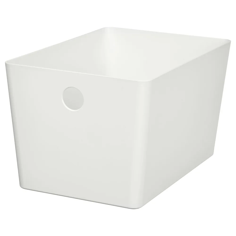 IKEA KUGGIS (ИКЕА КУГГИС) — Контейнер, белый 18x26x15 см