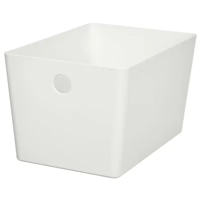 IKEA KUGGIS (ИКЕА КУГГИС) — Контейнер, белый 18x26x15 см