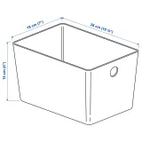 IKEA KUGGIS (ИКЕА КУГГИС) — Контейнер, белый 18x26x15 см — фото 7