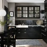 IKEA BODBYN (ИКЕА БОДБИН) — Дверь, чёрный 40x40 см — фото 3