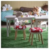 IKEA SKOGSDUVA (ИКЕА СКОГСДУВА) — Чехол на табурет, в форме мухомора/красный белый — фото 4