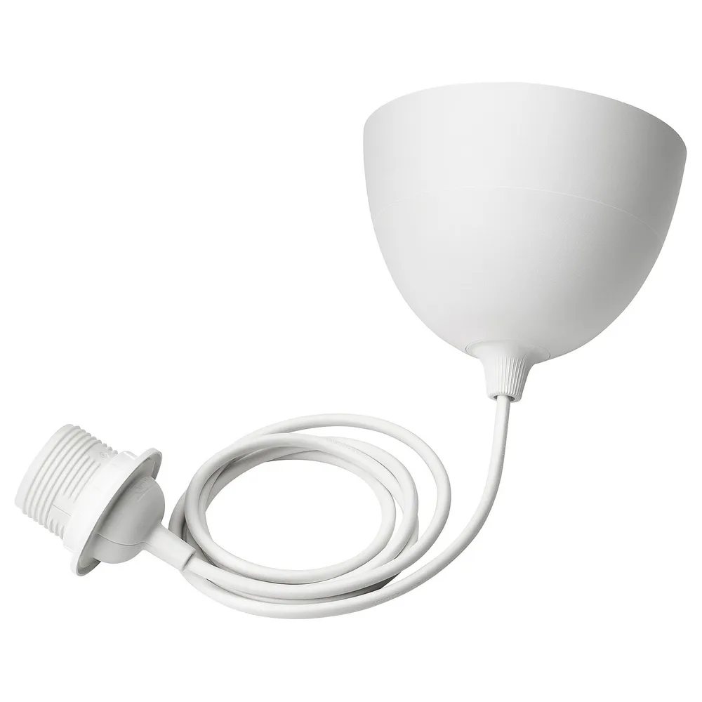 IKEA HAVSDJUP (ИКЕА ХАВСДЙУП) — Патрон с кабелем, белый 1.4 м