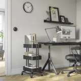 IKEA RÅSKOG (ИКЕА РОСКОГ) — Тележка, чёрная 35x45x77 см — фото 3