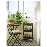IKEA RÅSKOG (ИКЕА РОСКОГ) — Тележка, чёрная 35x45x77 см — фото 8