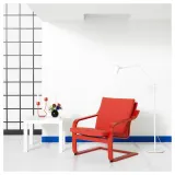 IKEA POÄNG (ИКЕА ПОЭНГ) — Подушка на кресло с низкой спинкой, Vissle красная — фото 2