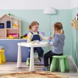 IKEA MAMMUT (ИКЕА МАММУТ) — Табурет детский, для дома и улицы, светло-зелёный — фото 2