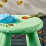 IKEA MAMMUT (ИКЕА МАММУТ) — Табурет детский, для дома и улицы, светло-зелёный — фото 5