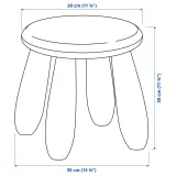 IKEA MAMMUT (ИКЕА МАММУТ) — Табурет детский, для дома и улицы, светло-зелёный — фото 6