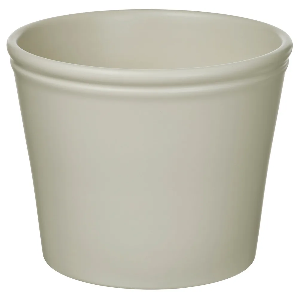IKEA KÖRSBÄRSBJÖRK (ИКЕА КЁРСБЭРСБЙЁРК) — Кашпо, светлый серо-бежевый 15 см