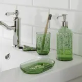 IKEA GROSSJÖN (ИКЕА ГРОСШЁН) — Комплект для ванной, 3 шт., зелёный — фото 2