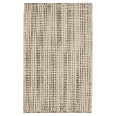 IKEA TIPHEDE (ИКЕА ТИПХЕДЕ) — Ковёр безворсовый, натуральный/чёрный 50x80 см