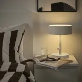 IKEA NYMÅNE (ИКЕА НИМОНЕ) — Лампа настольная, белая 33 см — фото 4