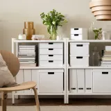 IKEA FJÄDERHARV (ИКЕА ФЙЭДЕРХАРВ) — Органайзер для журналов, белый — фото 6