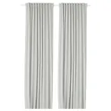 IKEA KORGMOTT (ИКЕА КОРГМОТТ) — Шторы блэкаут, 2 шт, белый/на ленте 145x300 см — фото 1