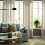 IKEA GINSTMOTT (ИКЕА ГИНСТМОТТ) — Шторы, 2 шт, бежевый/на ленте 145x300 см — фото 2