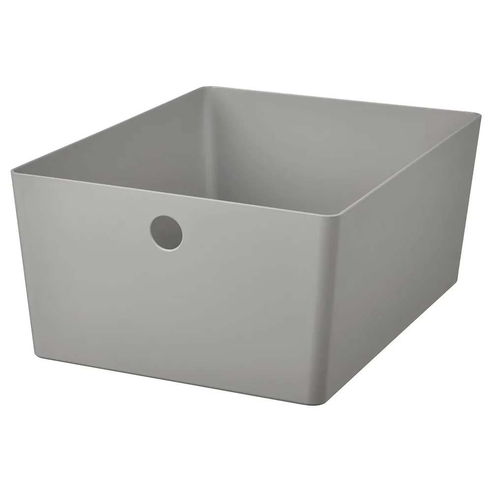 IKEA KUGGIS (ИКЕА КУГГИС) — Контейнер, светло-серый 26x35x15 см