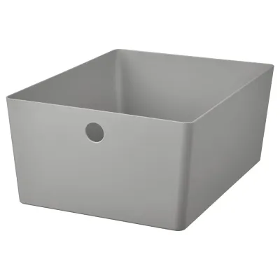 IKEA KUGGIS (ИКЕА КУГГИС) — Контейнер, светло-серый 26x35x15 см