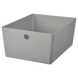IKEA KUGGIS (ИКЕА КУГГИС) — Контейнер, светло-серый 26x35x15 см — фото 1