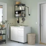 IKEA DIMPA (ИКЕА ДИМПА) — Мешок для сортировки с крышкой, светлый серо-бежевый 50 л — фото 3