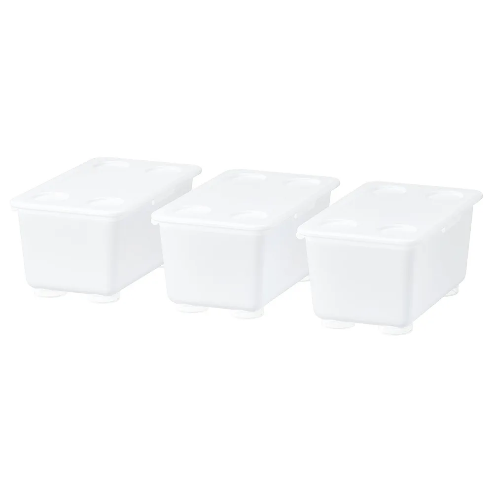 IKEA GLIS (ИКЕА ГЛИС) — Коробка с крышкой, прозрачная 17x10 см