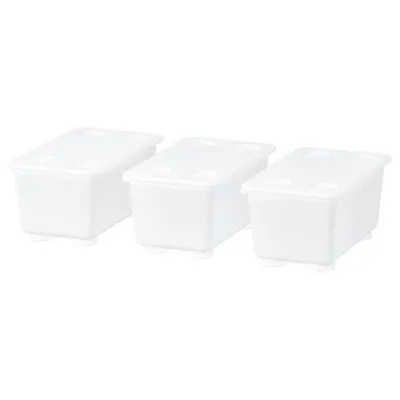IKEA GLIS (ИКЕА ГЛИС) — Коробка с крышкой, прозрачная 17x10 см