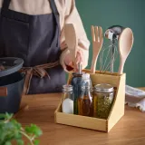 IKEA CHOKLADHAJ (ИКЕА СХОКЛАДХАЙ) — Органайзер для кухни, дерево 20x18x16 см — фото 2