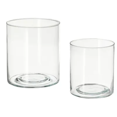 IKEA PILFINK (ИКЕА ПИЛФИНК) — Подсвечники, 2 шт., прозрачное стекло