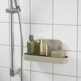 IKEA ÖBONÄS (ИКЕА ЁБОНЭС) — Полка настенная на присоске, серо-бежевая 28 см — фото 2