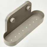IKEA ÖBONÄS (ИКЕА ЁБОНЭС) — Полка настенная на присоске, серо-бежевая 28 см — фото 7