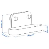 IKEA ÖBONÄS (ИКЕА ЁБОНЭС) — Полка настенная на присоске, серо-бежевая 28 см — фото 8