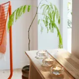 IKEA BLADFÅGEL (ИКЕА БЛАДФОГЕЛ) — Подсвечник для чайных свечей, прозрачное стекло 3 см — фото 2