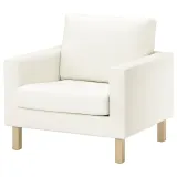 IKEA SALTSJÖBADEN (ИКЕА САЛТШЁБАДЕН) — Чехол для кресла, Blekinge белый — фото 2